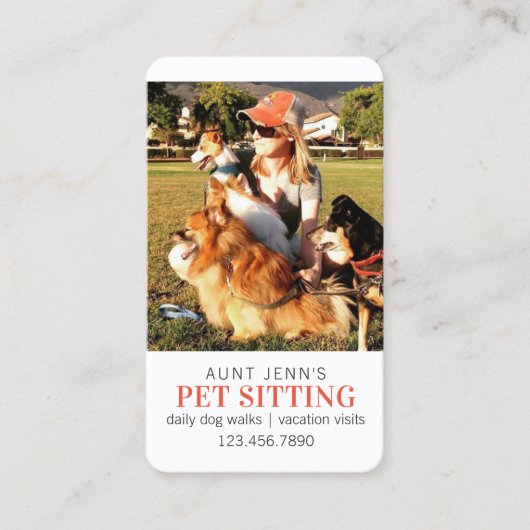 あなたの写真の垂直|シンプルで白い写真 名刺 (正面)