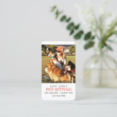 あなたの写真の垂直|シンプルで白い写真 名刺 (スタンド正面)