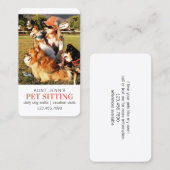 あなたの写真の垂直|シンプルで白い写真 名刺 (正面/裏面)