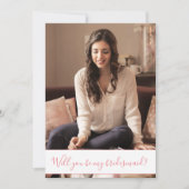 あなたの写真の新婦付添人の提案を加えて下さい 招待状 (正面)