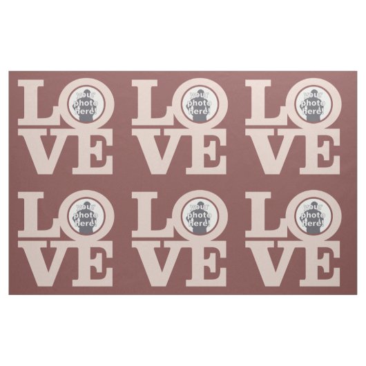 あなたの写真の生地カスタムに愛 ファブリック (ファットクウォーター)