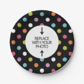 あなたの写真の誕生日のプレートを加えて下さい ペーパープレート (正面)