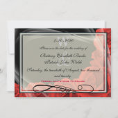 あなたの写真の赤いバラの結婚式の保存日付カード セーブザデート (裏面)