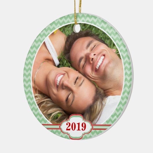 あなたの写真の赤い鳥は木のクリスマスオーナメントを旋回 セラミックオーナメント (左)