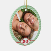 あなたの写真の赤い鳥は木のクリスマスオーナメントを旋回 セラミックオーナメント (右)