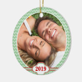 あなたの写真の赤い鳥は木のクリスマスオーナメントを旋回 セラミックオーナメント (左)