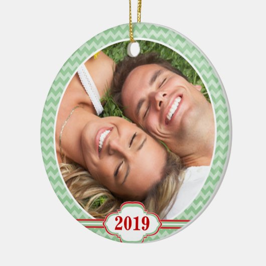 あなたの写真の赤い鳥は木のクリスマスオーナメントを旋回 セラミックオーナメント (左)