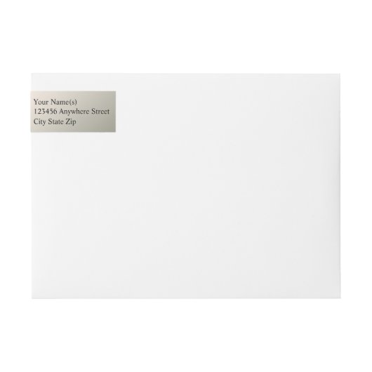 あなたの写真の銀のメリークリスマスの差出人住所 ラップアラウンドラベル (正面)