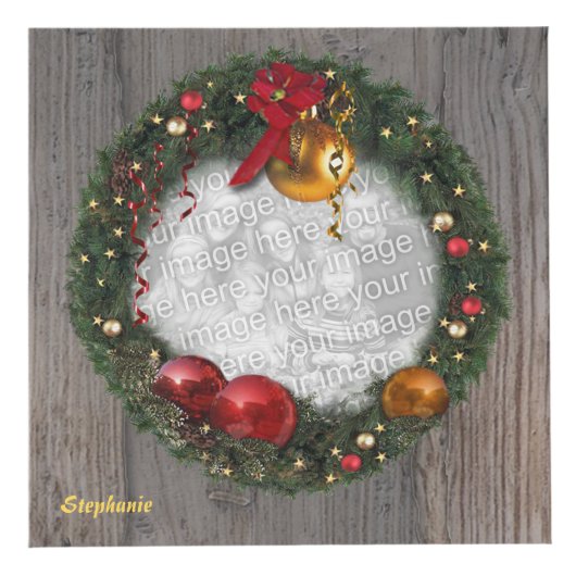 あなたの写真の4のクリスマスの写真の立方体 フォトキューブ (右)