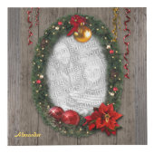 あなたの写真の4のクリスマスの写真の立方体 フォトキューブ (正面)