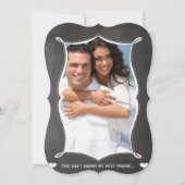 あなたの写真のChalkboardモダンヴィンテージタイポグラフィ 招待状 (裏面)