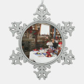 あなたの写真のhbvmを加えて下さい スノーフレークピューターオーナメント (正面)