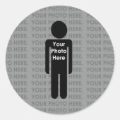 あなたの写真はこちらカスタムのシール ラウンドシール (正面)