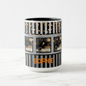 あなたの写真はこちらグリッターパーソナライズされたマグカップ マグカップ (中央)