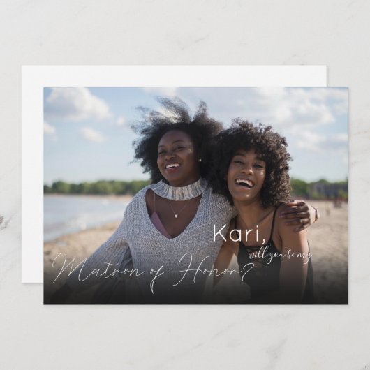 あなたの写真は名誉の風景のマトロンになる 招待状 (正面/裏面)