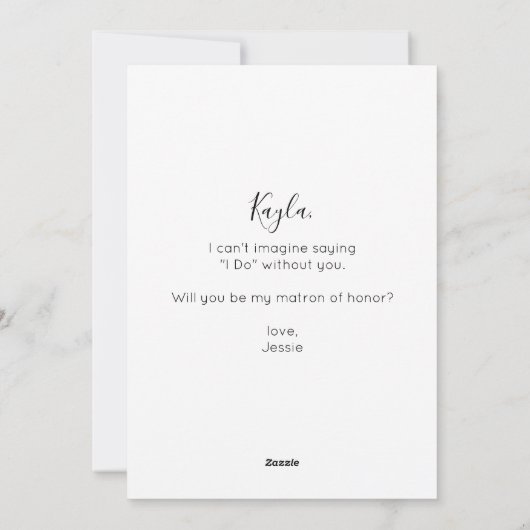 あなたの写真は私の名誉のマトロンInvitati シーズンカード (裏面)