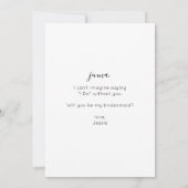 あなたの写真は私の花嫁になる？ホワイト 招待状 (裏面)