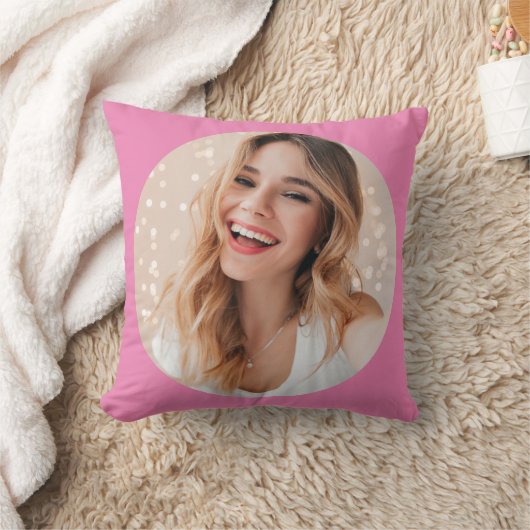 あなたの写真は顔の上パーソナライズされたに クッション (ブランケット)