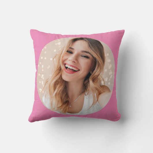 あなたの写真は顔の上パーソナライズされたに クッション (裏面)