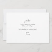 あなたの写真はBridesmaid Horizonalになる 招待状 (裏面)