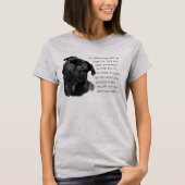 あなたの写真または可愛い黒パグの子犬と詩を使用 Tシャツ (正面)