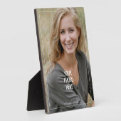 あなたの写真やアートここ、DIY名ホワイト縁ど文字 フォトプラーク (側面)