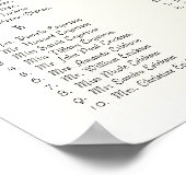 あなたの写真をここに表示 エレガントな結婚式座席表 ポスター (角)