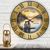 あなたの写真をフィーチャーしたマリン時計 ラウンド壁時計