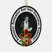 あなたの写真を加えることを最愛の人フレームの円覚えて下さい セラミックオーナメント (右)