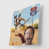 あなたの写真を取得蹴,オットマンアリゾナ,ロバ スクエア壁時計 (傾斜)