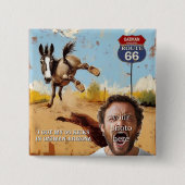 あなたの写真を取得蹴,オットマンアリゾナ,ロバ 缶バッジ (正面)