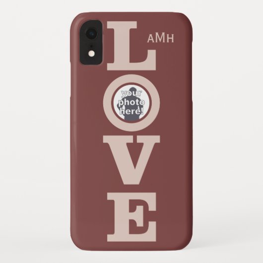 あなたの写真を愛するモノグラムカスタムケース Case-Mate iPhoneケース (裏面)