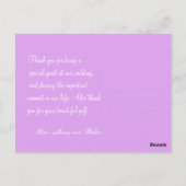 あなたの写真を感謝してい葉書に追加する。 ポストカード (裏面)