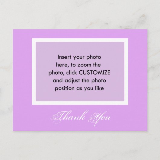あなたの写真を感謝してい葉書に追加する。 ポストカード (正面)
