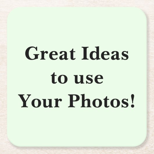 あなたの写真を活かすアイデアを見るには下にスクロール スクエアペーパーコースター (正面)