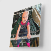 あなたの写真を載せた時計(画像の削除も可能) スクエア壁時計 (傾斜)