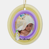 あなたの写真を追加する私たちの小さなエンジェルセラミックオーナメント セラミックオーナメント (左)