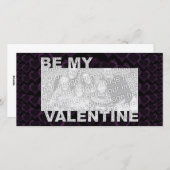 あなたの写真を追加する私のバレンタインのフレーム – ゴシックハート シーズンカード (正面/裏面)