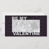 あなたの写真を追加する私のバレンタインのフレーム – ゴシックハート シーズンカード (正面)