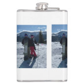 あなたの写真を追加する - 花嫁の介添え人、 groomの仲間 フラスク (裏面)