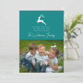 あなたの写真を追加 | クリスマスホリデーのかわいいトナカイ 招待状 (スタンド正面)