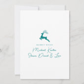 あなたの写真を追加 | クリスマスホリデーのかわいいトナカイ 招待状 (裏面)