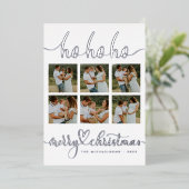 あなたの写真を追加 | ホホホ メリークリスマス 箔シーズンカード (立ち正面)
