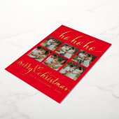 あなたの写真を追加 | ホホホ メリークリスマス 箔シーズンカード (回転した状態)