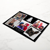 あなたの写真を追加 | ホリデーシーズン クリスマスツリー 箔シーズンカード (回転した状態)