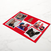 あなたの写真を追加 | メリークリスマス クリスマスツリー 箔シーズンカード (回転した状態)