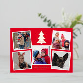 あなたの写真を追加 | メリークリスマス クリスマスツリー 箔シーズンカード (立ち正面)