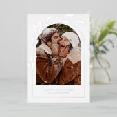 あなたの写真を追加 | メリークリスマス ハッピーニューイヤー 箔シーズンカード (立ち正面)