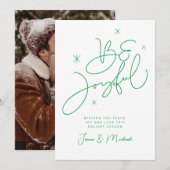 あなたの写真を追加 | メリークリスマス 喜びに満ちて 招待状 (正面/裏面)