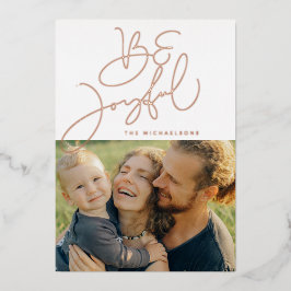 あなたの写真を追加 | メリークリスマス 喜びに満ちて 箔シーズンカード